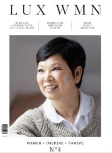 LUX WMN Magazine Issue 4 cover, portrait of table tennis champion Ni Xia Lian photographed by Massen Photography