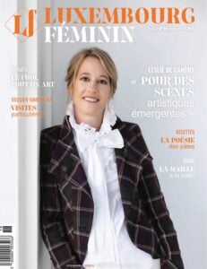 Luxembourg Féminin magazine cover, Autumn 2021 issue, portrait of Leslie de Canchy photographed by Massen Photography