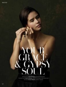 Moevir Magazine editorial "Your Grace & Gypsy Soul," fine art portrait photographed by Alena Massen, featuring model Lena Da Nazare